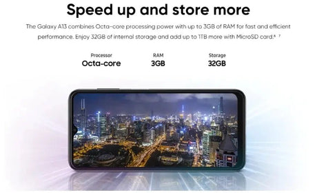 100% Original New Samsung Galaxy A13 Smartphone Exynos 850 Octa - core Android 12 5000mAh Battery 15W Fast Charging MobilePhone - Emart