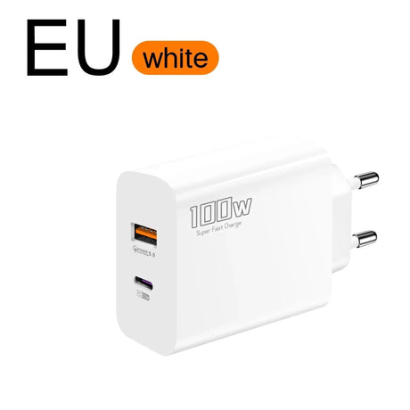100W Fast Charger Dual - port Usb Type - C Super Fast Charging Head Mobile Phone Adapter Charging Head for Huawei iPhone New 2025 - Emart