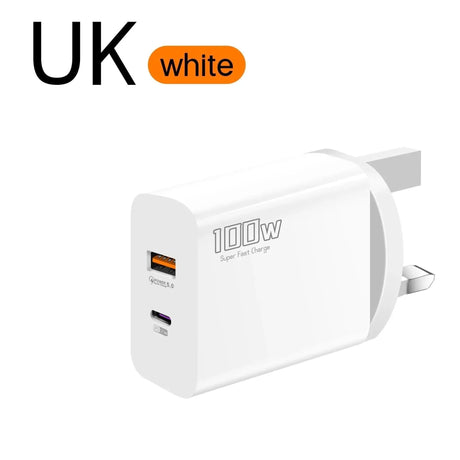 100W Fast Charger Dual - port Usb Type - C Super Fast Charging Head Mobile Phone Adapter Charging Head for Huawei iPhone New 2025 - Emart