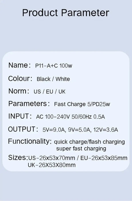 100W Fast Charger Dual - port Usb Type - C Super Fast Charging Head Mobile Phone Adapter Charging Head for Huawei iPhone New 2025 - Emart