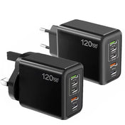 120W PD 5 Port USB Charger Fast Charging QC3.0 USB C Type C Mobile Phone Charger For iPhone Huawei Samsung Xiaomi Quick Charge - Emart