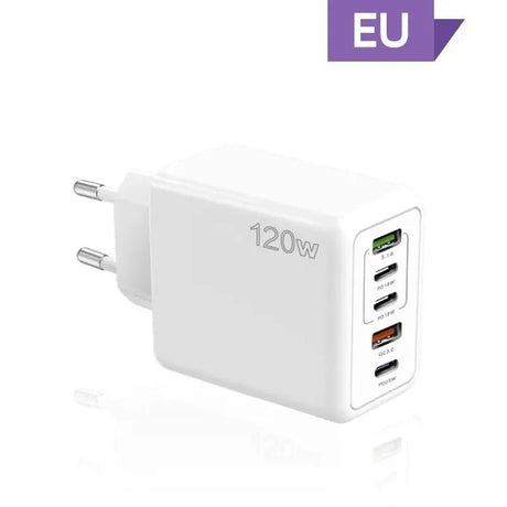 120W PD 5 Port USB Charger Fast Charging QC3.0 USB C Type C Mobile Phone Charger For iPhone Huawei Samsung Xiaomi Quick Charge - Emart