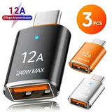 12A USB 3.0 OTG Adapter USB Male To Type C Female Connector Fast Data Transfer Adapters for Samsung Huawei Xiaomi Iphone Adapter - Emart