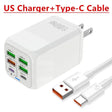 150W 6 Ports Pd QC 4.0 Usb C Fast Charger Wall Adapter Super Fast Charging For Iphone Samsung Ipad Xiaomi Huawei Oneplus Oppo - Emart