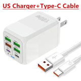 150W 6 Ports Pd QC 4.0 Usb C Fast Charger Wall Adapter Super Fast Charging For Iphone Samsung Ipad Xiaomi Huawei Oneplus Oppo - Emart