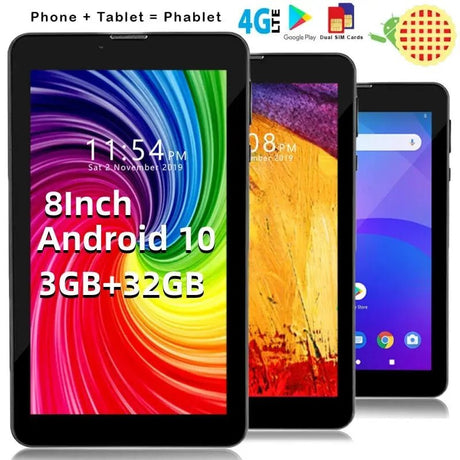 1920x1200 Pixels 8” Android 10 Tablet 3GB RAM 32GB ROM 10 - Core MTK6797 4G Phone Call Dual SIM Card WIFI Support GPS Bluetooth - Emart