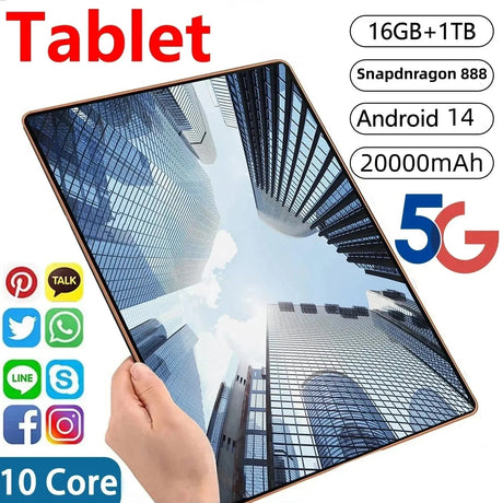 2024 Original Global Version Tablet Android Pad 15 Pro 16GB+1TB Snapdragon 870 Tablets PC 5G Dual SIM Card or WIFI HD 4K Mi Tab - Emart