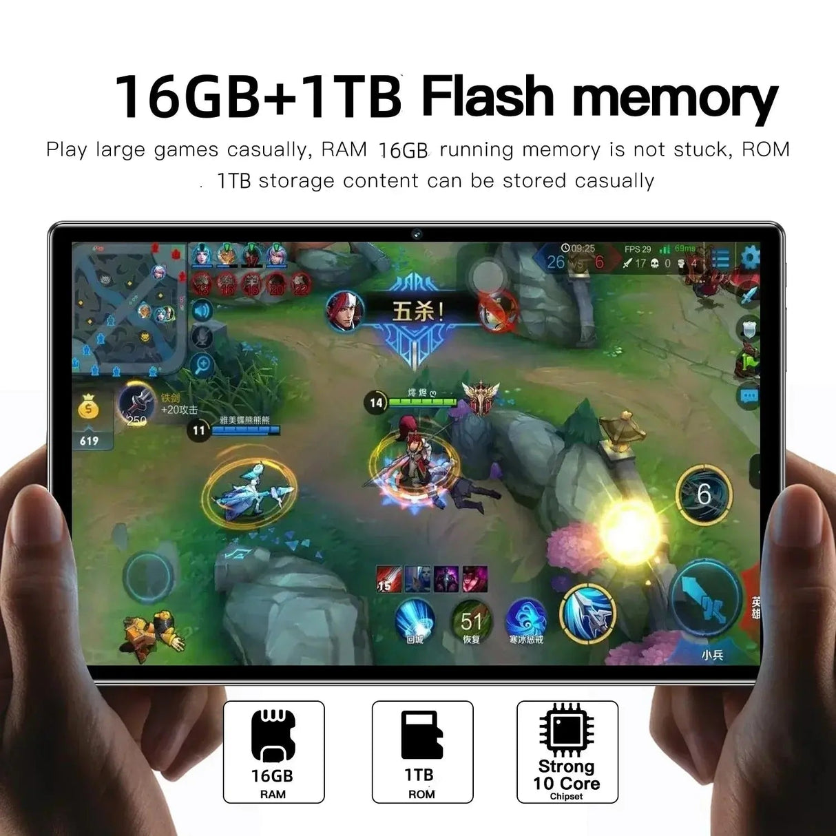 2024 Original Global Version Tablet Android Pad 15 Pro 16GB+1TB Snapdragon 870 Tablets PC 5G Dual SIM Card or WIFI HD 4K Mi Tab - Emart