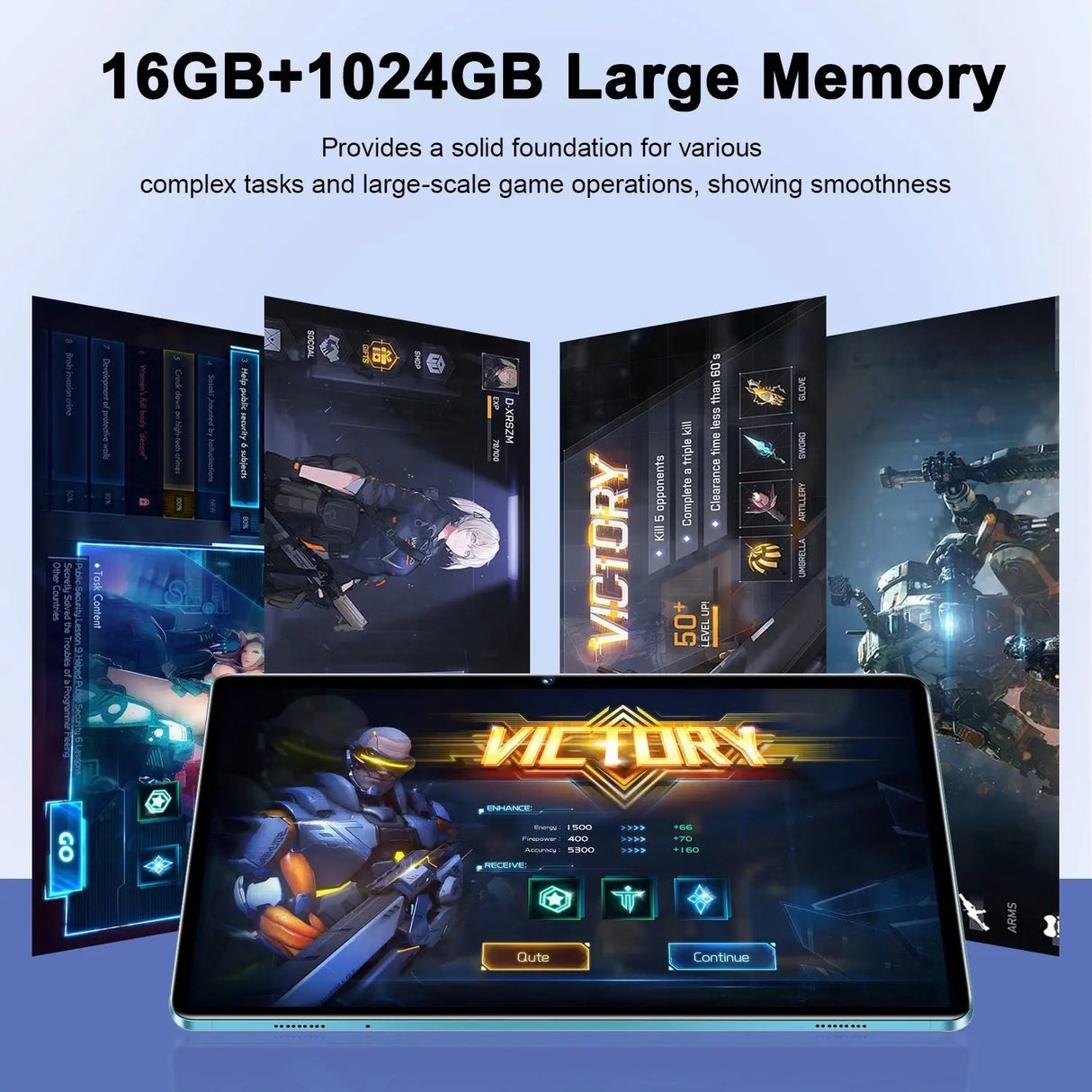 2025 Global version 10.1” Pad 7 ultra Tablet Android 12 Snapdgon 8 GEN2 5GWIFI 16GB RAM ROM Tablet 1000mAh WIFI Office Tablet - Emart
