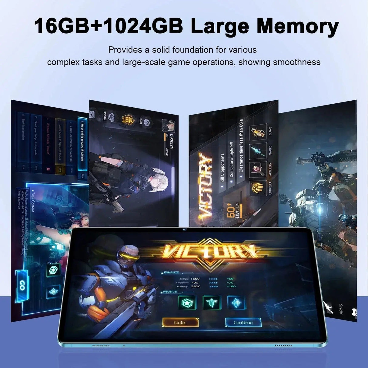 2025 Global version 10.1” Pad 7 ultra Tablet Android 12 Snapdgon 8 GEN2 5GWIFI 16GB RAM ROM Tablet 1000mAh WIFI Office Tablet - Emart