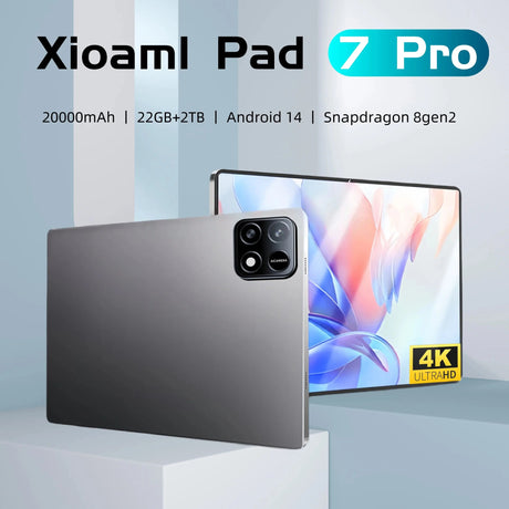 2025 New Original Global Edition Tablet PC Pad 7 Pro, with Snapdragon 8gen2, Android 14 HD 4K, 22GB + 2TB, Dual SIM 5G and WIFI - Emart