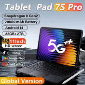 2025 New Original Pad 7S Pro Tablet 22GB+2TB Snapdragon 8 Gen 2 11inch Android 14 5G Dual SIM HD 4K WiFi GPS Tablet PC - Emart