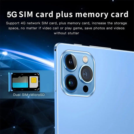 2025 New Tablet 10.1 Inch 12GB Ram 512GB Rom Android 14 Tablet PC Gamer Office Computer 7000mah 5G Dual SIM WIFI HD Full Screen - Emart