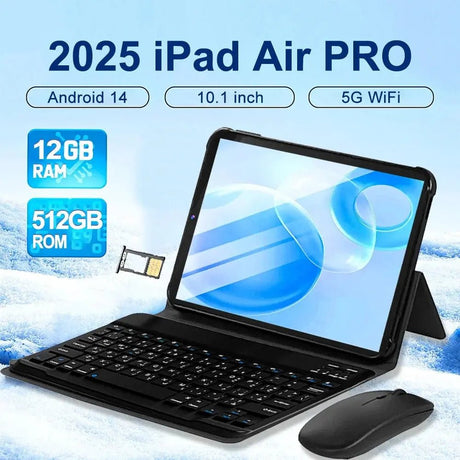 2025 New Tablet 10.1 Inch 12GB Ram 512GB Rom Android 14 Tablet PC Gamer Office Computer 7000mah 5G Dual SIM WIFI HD Full Screen - Emart