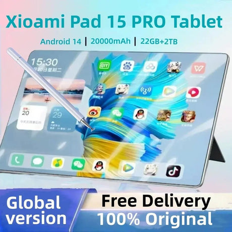 2025 Original XioaMi Pad 15 Pro Tablet Android14 Snapdragon888 11Inch HD 22GB+2TB 20000mAh 5G Dual SIM Bluetooth WiFi GPS Tables - Emart