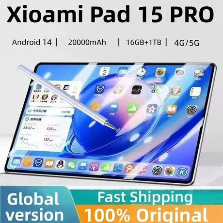 2025 Original XioaMi Pad 15 Pro Tablet Android14 Snapdragon888 11Inch HD 22GB+2TB 20000mAh 5G Dual SIM Bluetooth WiFi GPS Tables - Emart