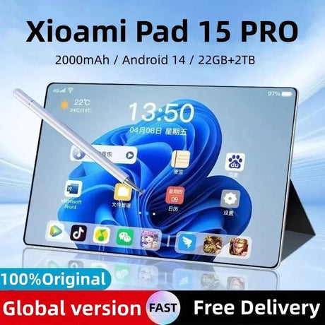 2025 Original XioaMi Pad 15 Pro Tablet Android14 Snapdragon888 11Inch HD 22GB+2TB 20000mAh 5G Dual SIM Bluetooth WiFi GPS Tables - Emart