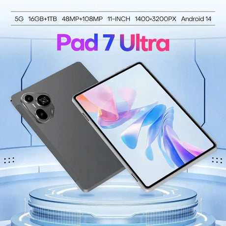 2025 Tablet pad 7 ultra Android 14.0 Brand New 11.0 inch 16GB RAM 1024GB ROM Tablets 48MP 8800mAh 10Core WIFI Bluetooth Network - Emart