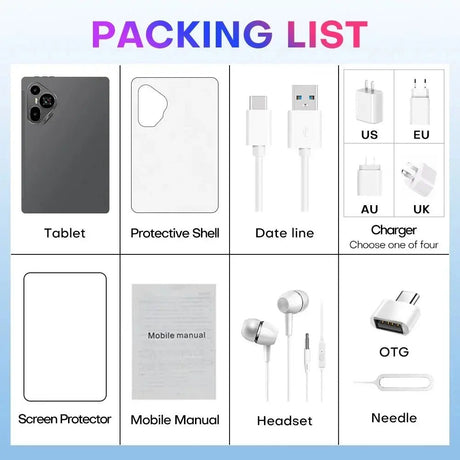2025 Tablet pad 7 ultra Android 14.0 Brand New 11.0 inch 16GB RAM 1024GB ROM Tablets 48MP 8800mAh 10Core WIFI Bluetooth Network - Emart