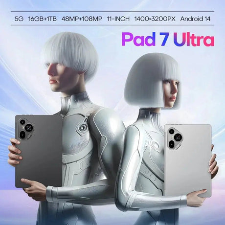 2025 Tablet pad 7 ultra Android 14.0 Brand New 11.0 inch 16GB RAM 1024GB ROM Tablets 48MP 8800mAh 10Core WIFI Bluetooth Network - Emart