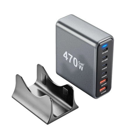 470W 6 - Port GaN Desktop Charger - 4C2A USB - C PD Fast Charge for Phones, Tablets & Laptops - Emart