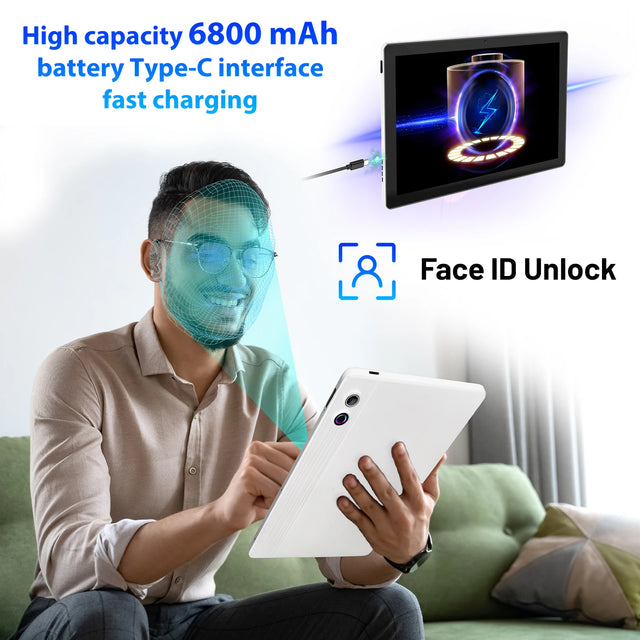 A7L 10.1 Inch Android 14 Tablet 14GB RAM 64GB ROM Octa-Core Processor HD IPS WiFi Protective Case Pen Keyboard Mice Headphone PC