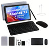 C108 10.1 Inch Tablet Octa-Core Processor 10GB RAM 128GB ROM Android 14 With Case Headphones Wireless Keyboard Mouse Stylus Pen