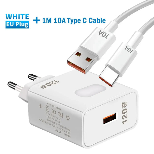Total 120W GaN USB Charger Quick Charge 3.0 USB Phone Charger Adapter For iPhone Samsung Xiaomi Portable EU/US Plug Wall Charger