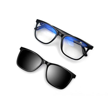 Close-up of G11 Bluetooth Smart AI Translation Glasses highlighting advanced technology and stylish fit.