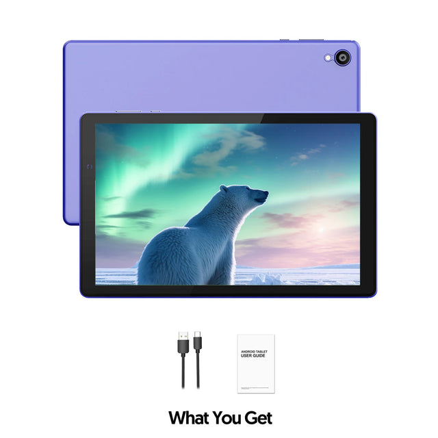 10-inch Android 12 tablet, quad-core processor, 4(2+2) GB RAM, 32GB ROM, Bluetooth, WiFi, dual cameras