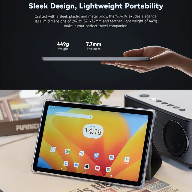 10.1 Inch Android Tablets with Octa Core Processor 8GB RAM 256GB ROM Dual SIM