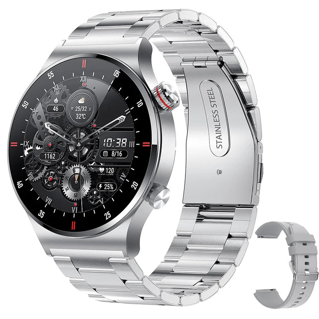 NFC Bluetooth Call Smart Watch Men AOMLED390*390 HD Color Screen Rotation Button Fitness Tracker IP68 Waterproof SmartWatch Men
