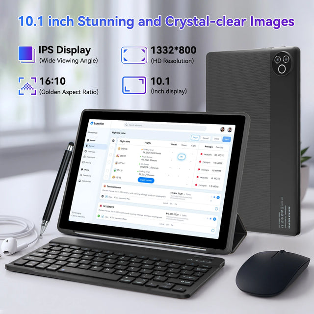 URAO Android 15 Tablet 10.1 Inch 20(3+17)GB RAM 64GB ROM 5-core Dual