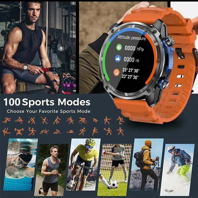Xiaomi 2025 Smart Watch with Offline Maps 4GB Memory Video Player Military Sports Smartwatch Men 30m Swimming Waterproof AMOLED