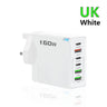 Multi Ports USB Charger 160W Type C Charger Fast Charging Phone Adapter For iPhone Samsung Xiaomi Huawei EU/US Plug Wall Charger