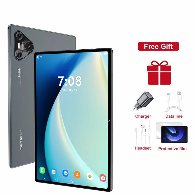 2025 Pad 16 Pro Tablet 10 inch Android Snapdragon 870 Dual SIM Tablet 4K WIFI 10000mAh 16GB+1TB Tablets PC For Children Kids Tab