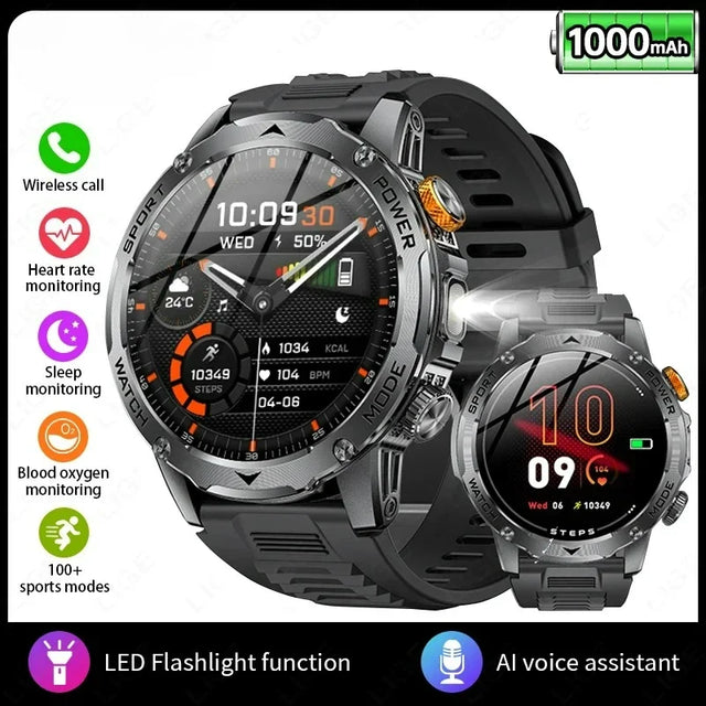 Xiaomi 1000mAh Super Capacity Battery Men Smart Watch 1.7-inch Large Screen Bluetooth Call IP68 Waterproof SmartWatch Sports