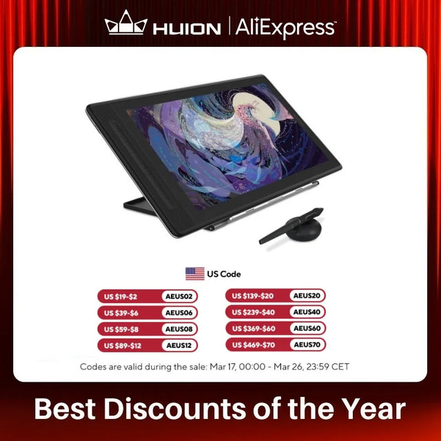 HUION KAMVAS Pro 16 2.5K PenTablet with Screen QLED Graphics Drawing Tablet Full-Laminated Battery-Free Pen, 15.6inch