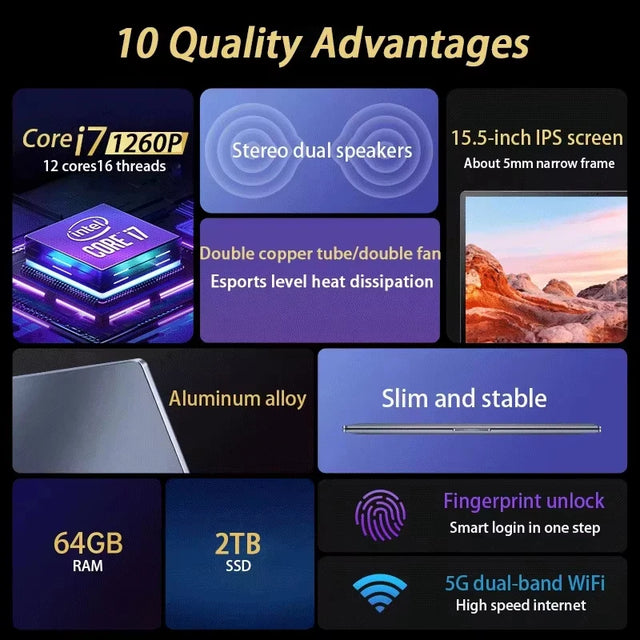 NEW S3 Computer 15.6 Inch Intel Core i9-12900H/i7-8750H