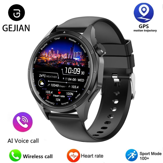 2025 New Mens Smart Watch 360 * 360 Bluetooth Call Smartwatch AMOLED Screen GPS Smart Watches NFC Waterproof Smart Watch for Men