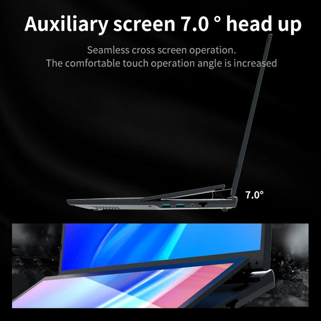 AKPAD Intel Core I7 9750H Dual Screen 16 Inch (14 Inch Touch Screen) Gaming Laptop Notebook Windows 10 11 Pro
