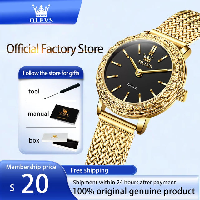 OLEVS Light luxury niche women's watches fashion waterproof classic minimalist quartz watch for lady elegant genuine wristwatch