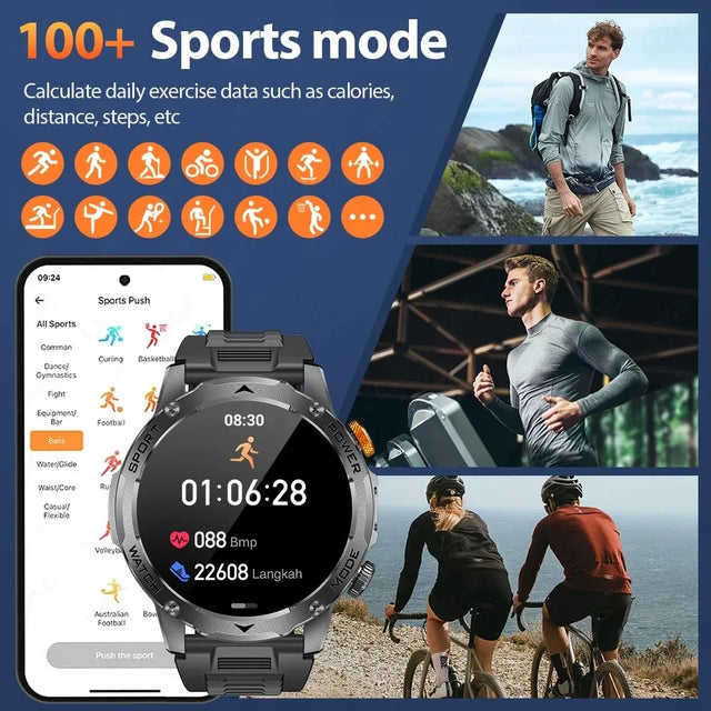 Xiaomi 1000mAh Super Capacity Battery Men Smart Watch 1.7-inch Large Screen Bluetooth Call IP68 Waterproof SmartWatch Sports