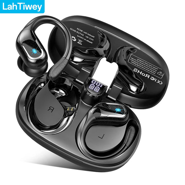 Wireless Earbuds Sport, 75H Playtime Bluetooth 5.4 Headphones with HD ENC Noise Cancelling Mic, Waterproof Bluetooth Headphones