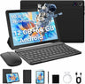 10.1 Inch Tablet Android 14 12GB RAM 64GB ROM Octa Core 5G WiFi Dual Camera with Keyboard Mouse Case Tablets Computer Set