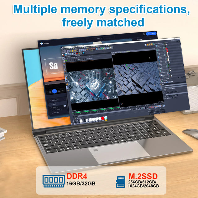 15.6 inch Windows 11 Pro Intel Core I7 6500U Laptop Computer 16GB DDR4 512GB 1TB SSD Portable Notebook PC Gamer Gaming Laptops