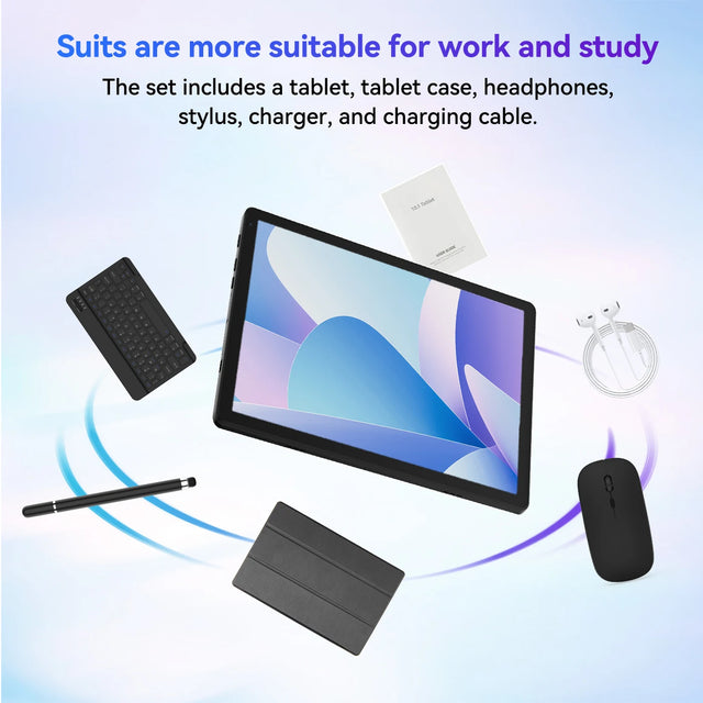 URAO Android 15 Tablet 10.1 Inch 20(3+17)GB RAM 64GB ROM 5-core Dual