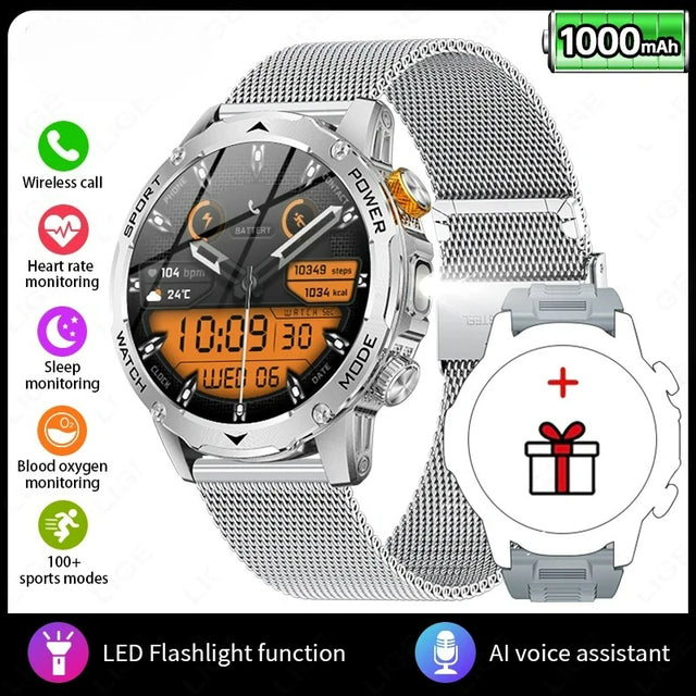 Xiaomi 1000mAh Super Capacity Battery Men Smart Watch 1.7-inch Large Screen Bluetooth Call IP68 Waterproof SmartWatch Sports
