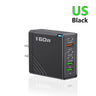 Multi Ports USB Charger 160W Type C Charger Fast Charging Phone Adapter For iPhone Samsung Xiaomi Huawei EU/US Plug Wall Charger