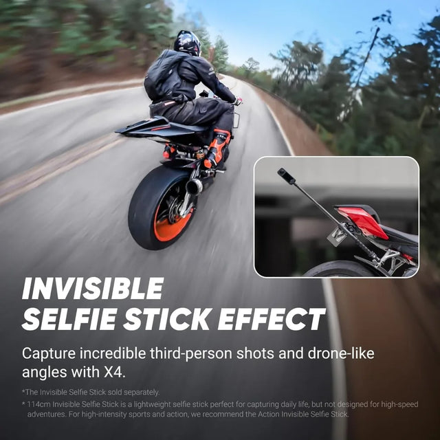 X4 Standard Bundle,Waterproof 8K 360 Action Camera, 4K Wide-Angle Video, Invisible Selfie Stick Effect,AI Editing - Hot-Sell!